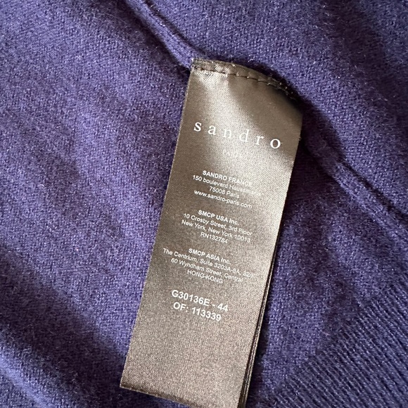 Sandro Clotile Wool Cashmere Pearl Cardigan - Picture 5 of 6